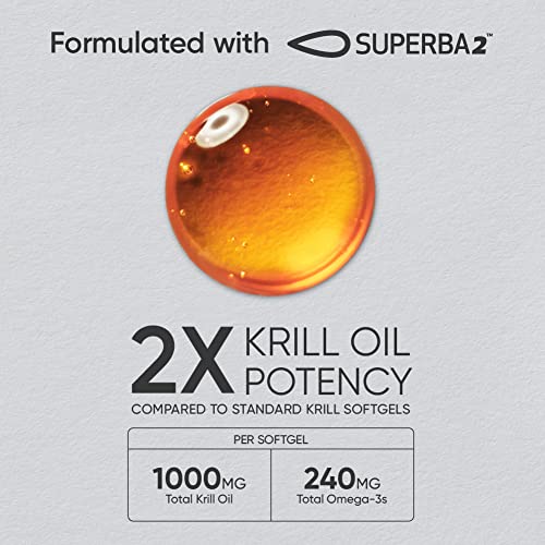 Antarctic Krill Oil Omega 3 Softgels Double Strength