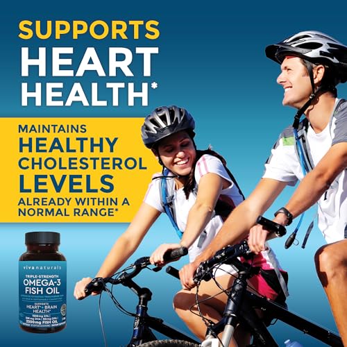 Viva Naturals Triple Strength Omega 3 Fish Oil Softgels