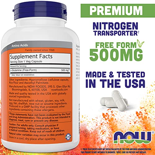 Non-GMO Vegan L-Glutamine Capsules - 300 Count