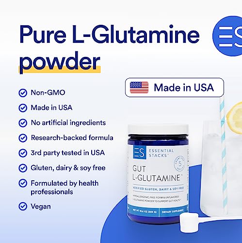 USA-made Vegan Glutamine Powder for Gut Health