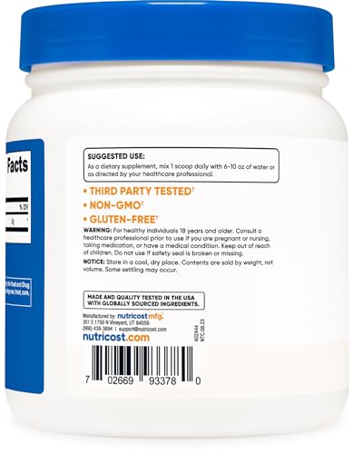 2 Bottles of Nutricost Pure L-Citrulline Powder (600g)