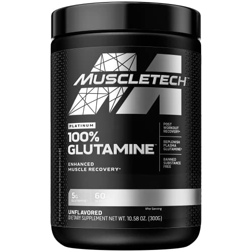 MuscleTech 100% Pure L-Glutamine Powder for Recovery