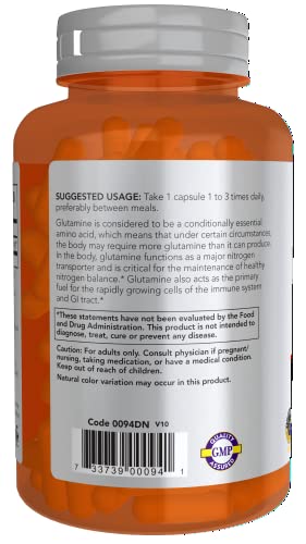 NOW Sport Nutrition L-Glutamine Double Strength Capsules