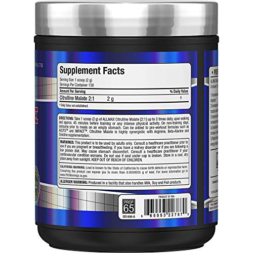 ALLMAX Citrulline Malate Powder - Boost Endurance, Recovery