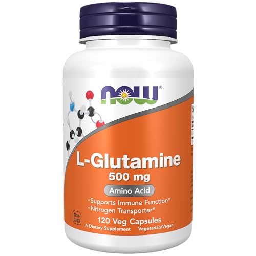 NOW L-Glutamine 500mg Amino Acid 120 Capsules