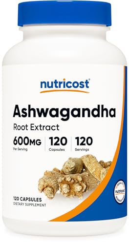 Nutricost Ashwagandha Herbal Supplement 600mg, 120 Capsules