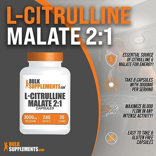L-Citrulline Malate Capsules - Gluten Free, 240 Count