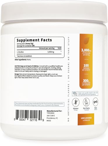 Zero Malate Pure L-Citrulline Powder 300g