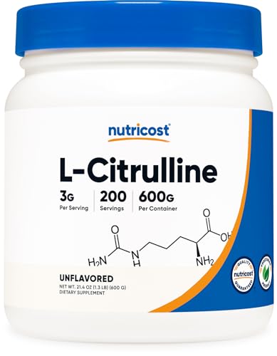 2 Bottles of Nutricost Pure L-Citrulline Powder (600g)