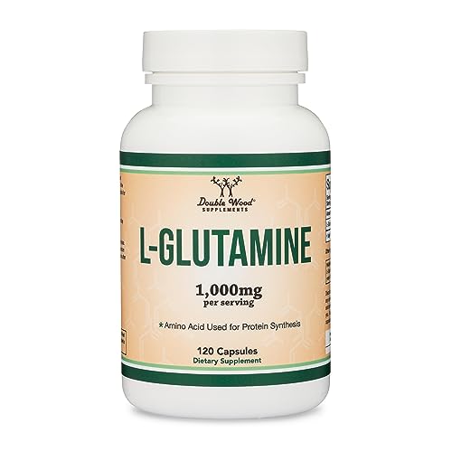 USA Made L Glutamine Capsules (500mg, 120 ct) Vegan, Keto, Third Party Tested