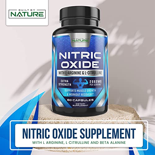 L-Arginine Nitric Oxide Supplement - Muscle & Energy Booster