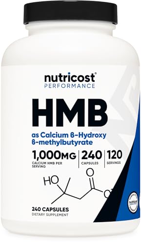 Nutricost HMB 1000mg (240 Capsules) - 120 Servings