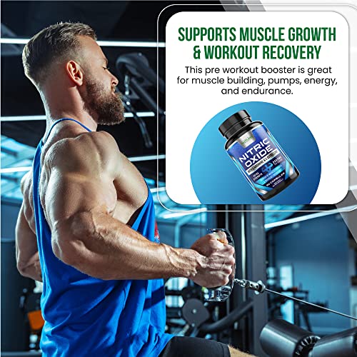 L-Arginine Nitric Oxide Supplement - Muscle & Energy Booster
