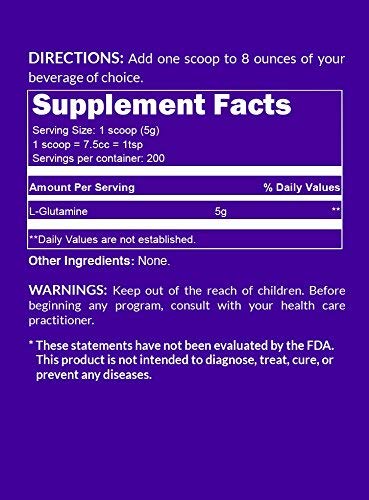 USA-Made L-Glutamine: 200 Servings, Bulk, Vegan, Non-GMO