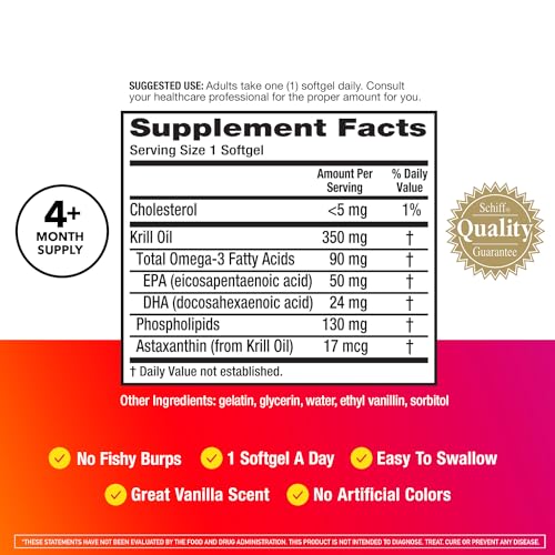 MegaRed Krill Oil 350mg Omega 3, 130 Softgels