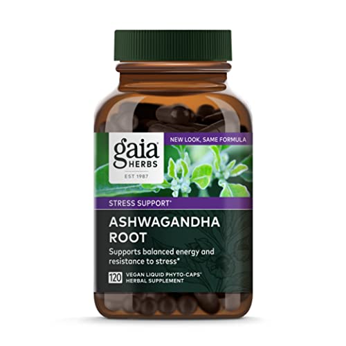 Gaia Herbs Ashwagandha Root Capsules 120ct- Energy, Mood