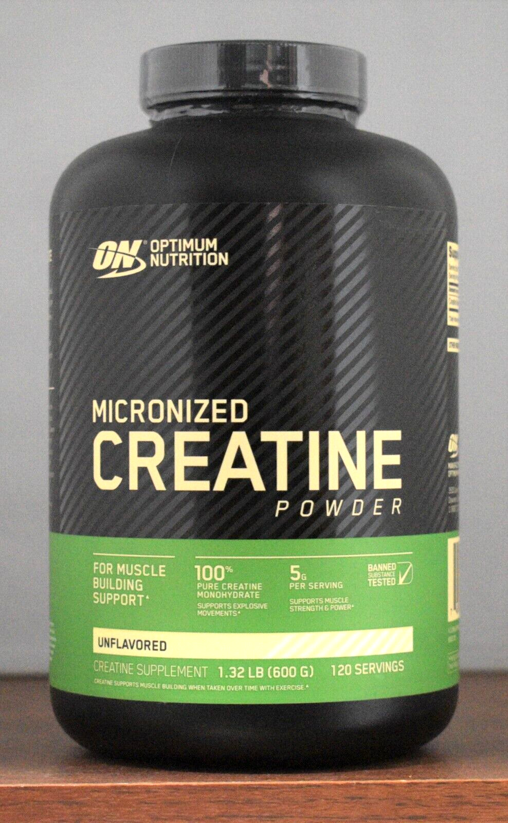 Optimum Nutrition Micronized Creatine Monohydrate Powder, Unflavored, Keto Friendly, 120 Servings (Packaging May Vary)