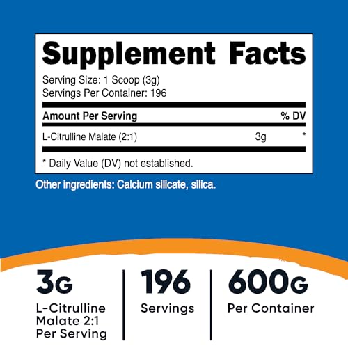 Nutricost L-Citrulline Malate Powder, 600g