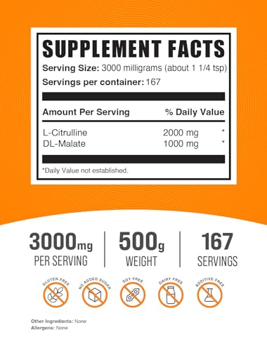 L-Citrulline Malate Powder - Gluten Free Supplement