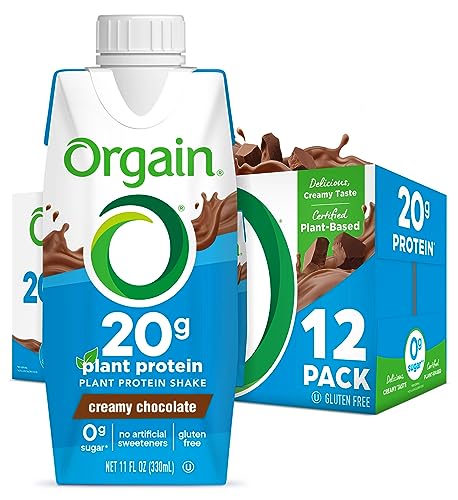 Orgain Vegan Protein Shake, Chocolate - 20g Plant Protein, Organic, Gluten/Dairy/Soy Free
