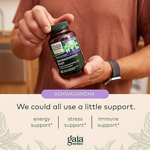 Gaia Herbs Ashwagandha Root Capsules 120ct- Energy, Mood
