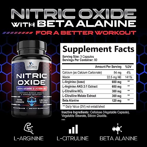 Premium Muscle Supporting NO Booster - 240 Capsules