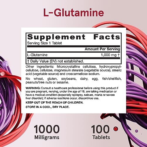 Jarrow L-Glutamine 1000mg: Muscle Support, Immune Boost