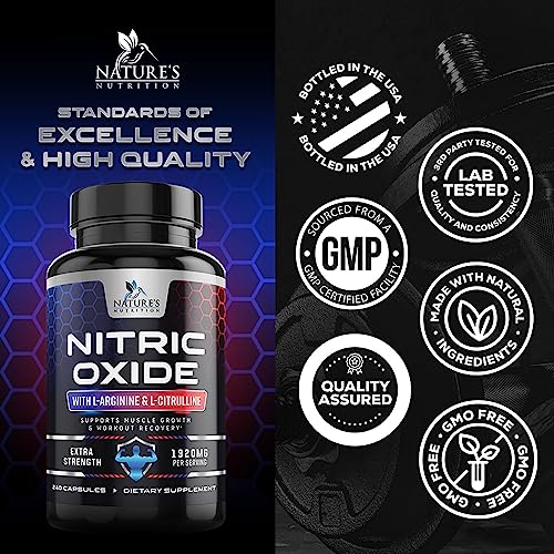 Premium Muscle Supporting NO Booster - 240 Capsules