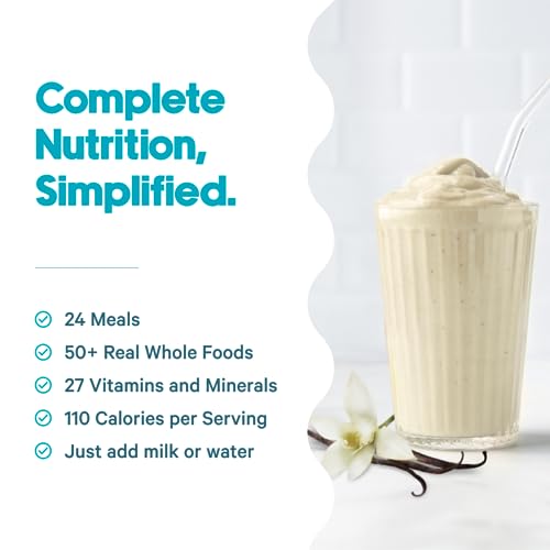 All-in-One Meal Replacement Powder by LyfeFuel - Low Carb Keto Superfood Shake - Plant Based Protein, 50+ Organic Greens (Vanilla, 24 Vegan Meals)