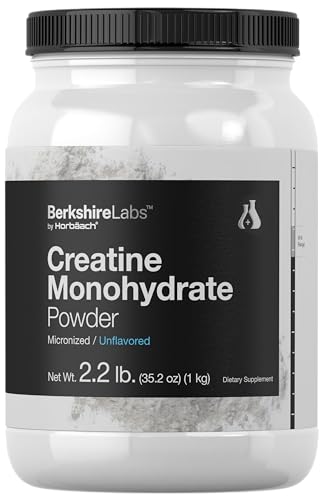 Creatine Monohydrate Powder | 2.2lbs (35.2 oz) | HPLC Purity Tested | Vegetarian, Non-GMO, & Gluten Free Supplement | by Horbaach