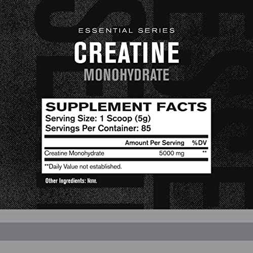 Jacked Factory Creatine Monohydrate Powder 425g - Creatine Supplement for Muscle Growth, Increased Strength, Enhanced Energy Output and Improved Athletic Performance 85 Servings, Unflavored