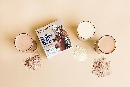 WonderSlim Plant Based Meal Replacement Shake, Variety Pack, 15g Protein, Keto Friendly & Low Carb, 1g Sugar or Less, No Gluten, Soy, or Dairy (7ct)