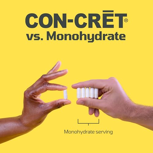 ProMera Sports CON-CRET Patented Creatine HCl Capsules, Stimulant-Free Workout Supplement for Energy, Strength, and Endurance, 90 Count