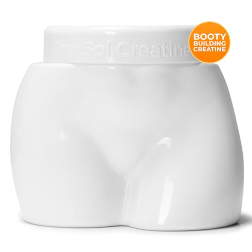 One Sol Creatine for Women Booty Gain, All Natural Women's Creatine Powder with Creapure, Increase Lean Muscle Mass, Reduce Recovery Time, Promotes Brain & Bone Health (Unflavored, 100 Servings)