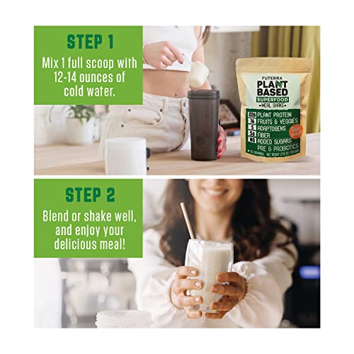 Superfood Vegan Meal Replacement Shake Vanilla - Lactose Free, Dairy Free Plant Based Protein Shake for Weight Management - Low Carb, No Added Sugar, Keto Meal Shake - 22g Protein, 15 Servings