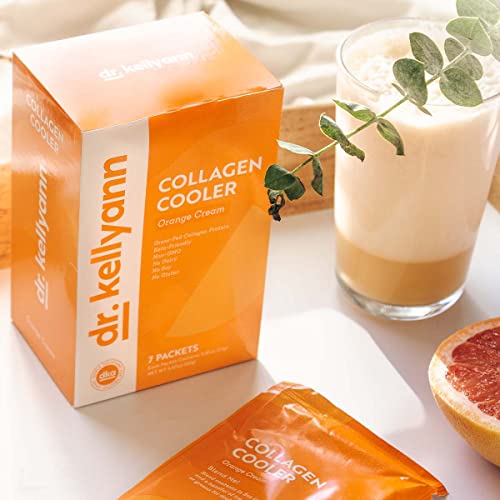 Dr. Kellyann Keto Shake Packets To Go (7 packets) - Orange Cream Smoothie, 100% Grass Fed Collagen Protein Powder – Keto & Paleo Friendly - Low Carb Meal Replacement Shake 15g Protein