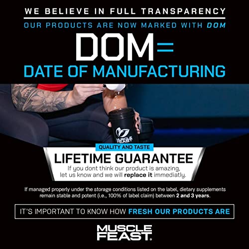 Muscle Feast Creapure Creatine Monohydrate Powder for Muscle Growth Nutritional_Supplement, Vegan Keto Friendly Gluten-Free Easy to Mix, Unflavored, 300g, 55.0 Servings (Pack of 1)