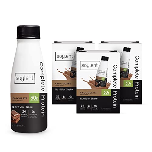 Soylent Chocolate High Protein Vegan Shake, 12 Pack