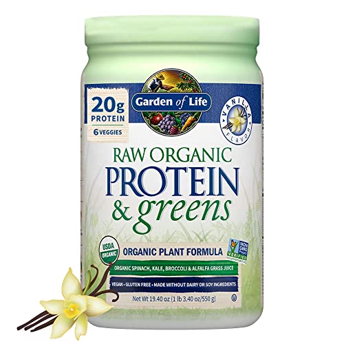 Organic Vanilla Protein & Greens for Men and Women