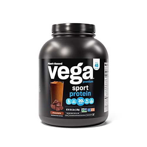Vega Sport Premium Vegan Protein Powder Chocolate, 45 Servings