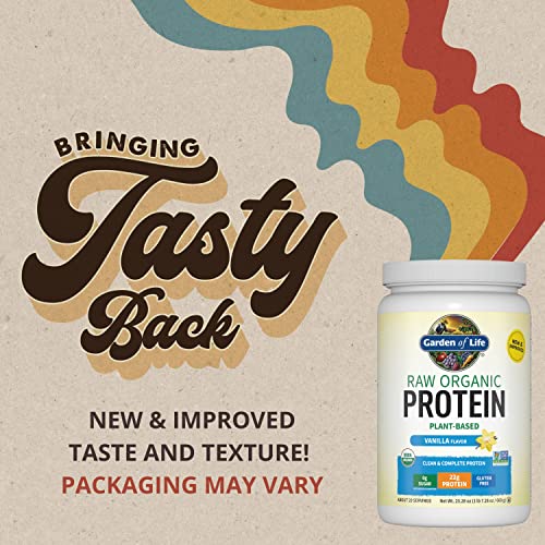 Vanilla Vegan Protein Powder - Garden of Life - 22g Plant-Based Raw Protein & BCAAs