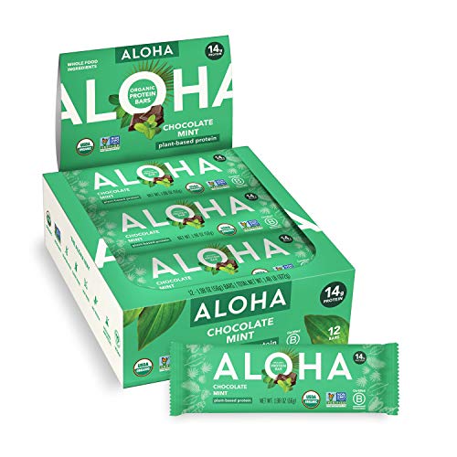 ALOHA Chocolate Mint Organic Protein Bars, 1.98 Oz