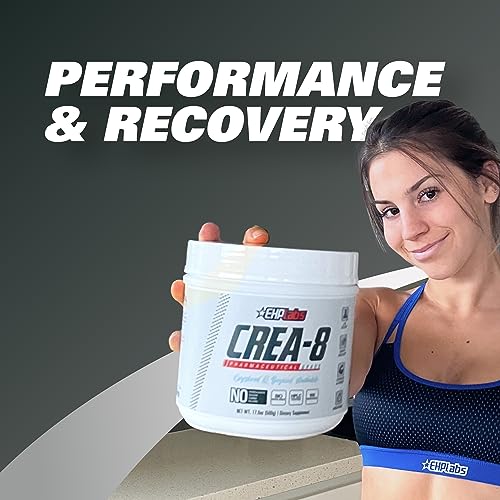 EHPlabs CREA-8 Creatine Monohydrate Powder - Creatine Powder for Building Lean Muscle Mass, Improves Strength & Power, Supports Brain Health - 100 Servings (500g)