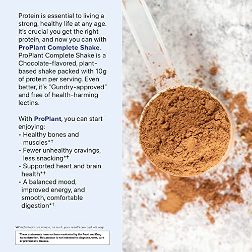 Gundry MD® Pro Plant Complete Shake™ High-Fiber Plant Protein Blend, 20 Servings (Chocolate)