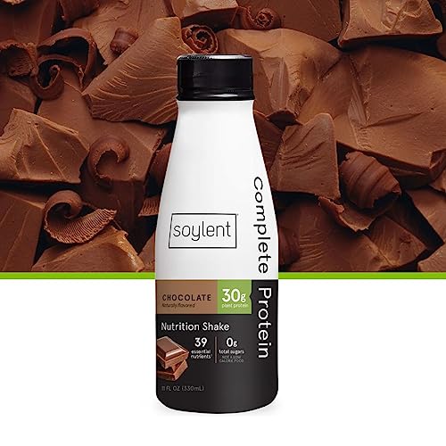 Soylent Chocolate High Protein Vegan Shake, 12 Pack