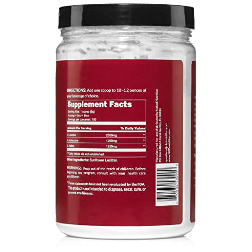 NAKED nutrition Naked BCAAs Amino Acids Powder, Only 1 Ingredient, Pure 2:1:1 Formula, Vegan Unflavored Branched Chain Amino Acids, Instantized All Natural BCAA Supplement - 500 Grams, 100 Servings