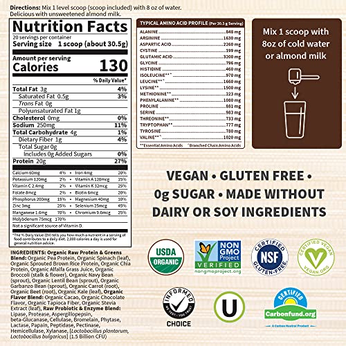 Organic Chocolate Protein Greens Powder, Garden Of Life