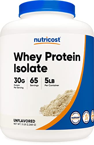 Nutricost Whey Protein Isolate 5LBs - Unflavored
