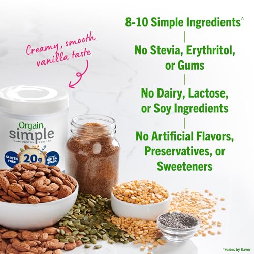 Orgain Simple Vegan Protein Powder, Vanilla - 20g