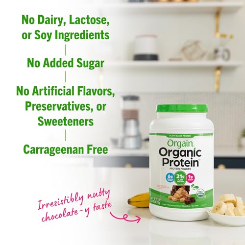 Vegan Protein Powder: Chocolate Peanut Butter, Plant-Based, Organic